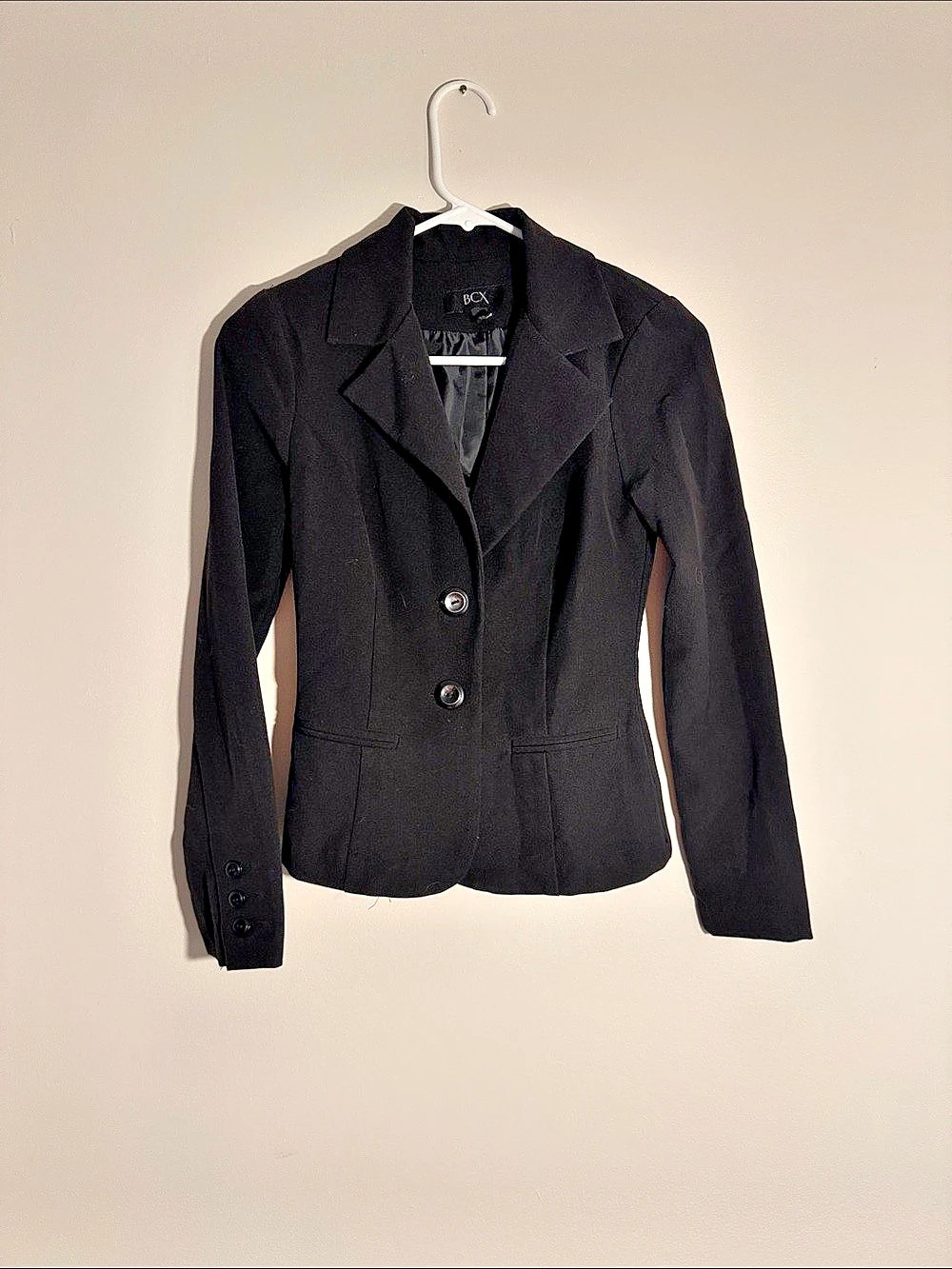 BCX Two-Button Tailored Blazer Black Blazer Size XS Like New